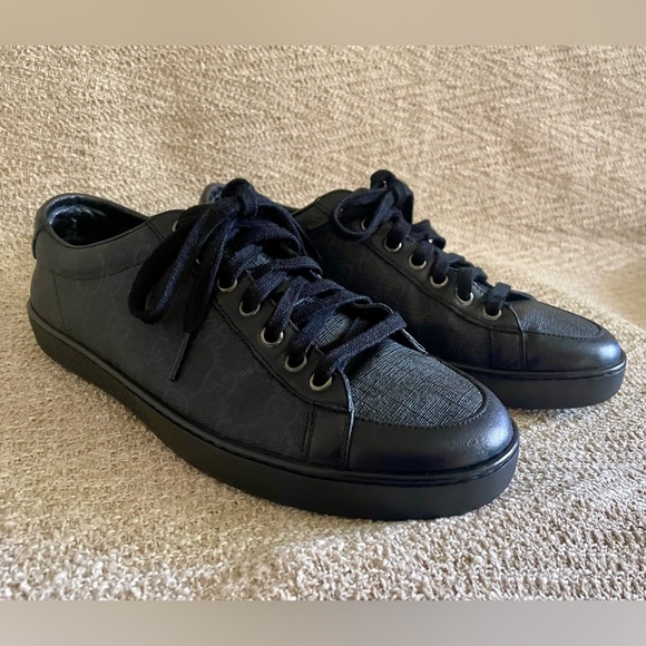 Gucci Monogram Supreme Black Trainers - Picture 1 of 9